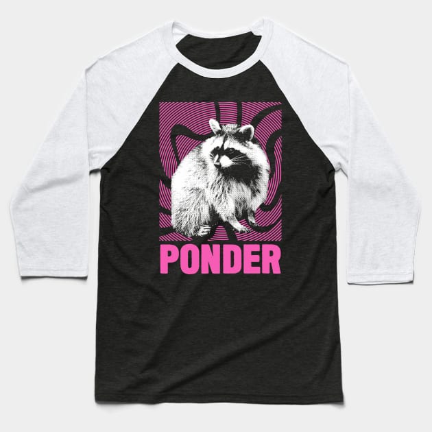 Ponder Raccoon Baseball T-Shirt by giovanniiiii